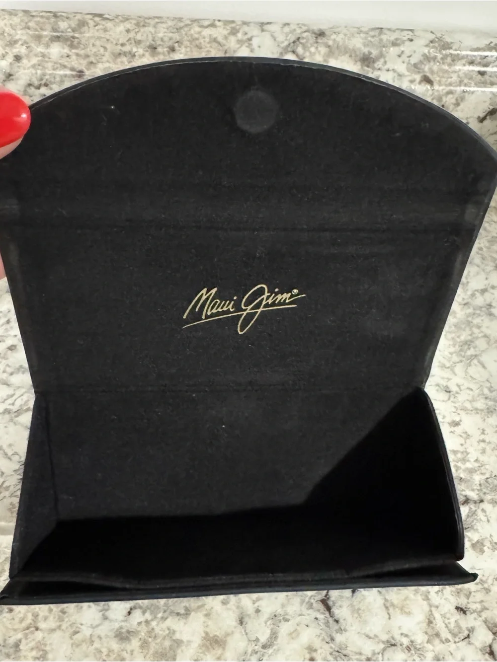 Maui Jim sunglasses case tri fold triangle black collapsible (case only)